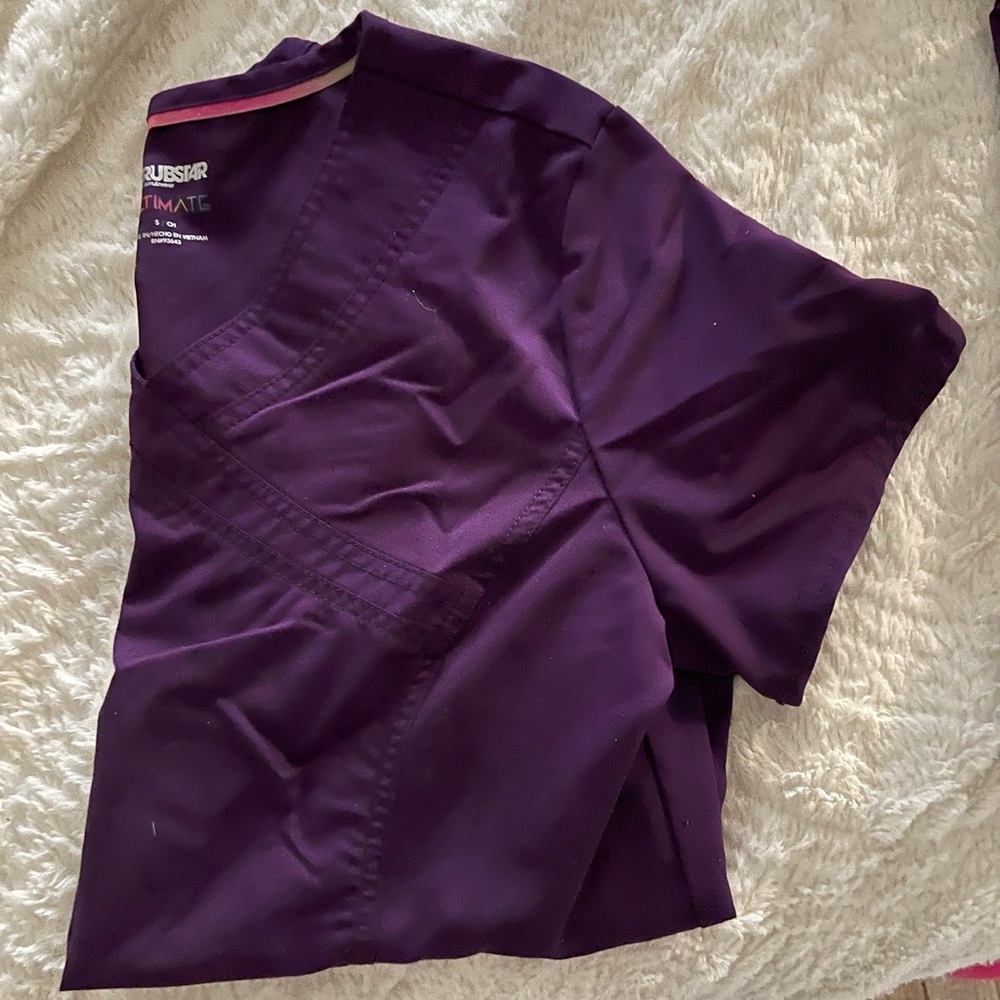Purple Scrub Set Jogger Style Size Small